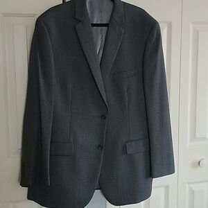 Pronto Uomo Platinum Grey Plaid Classic Blazer Suit Jacket 48 Long